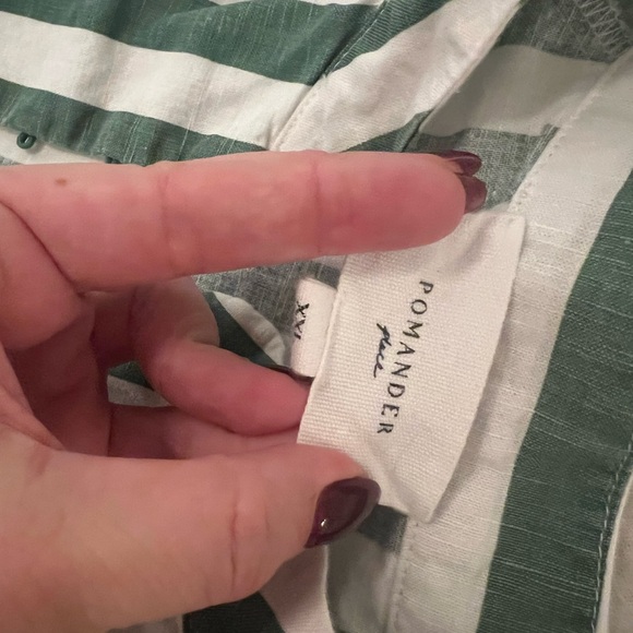 Chic Green and White Striped women’s dress - Picture 4 of 6